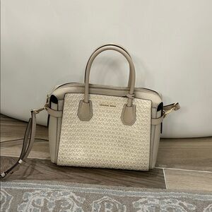 Michael Kors Beige and Cream Satchel